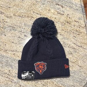 NFL New Era Chicago Bears Navy Knit Beanie with Pom